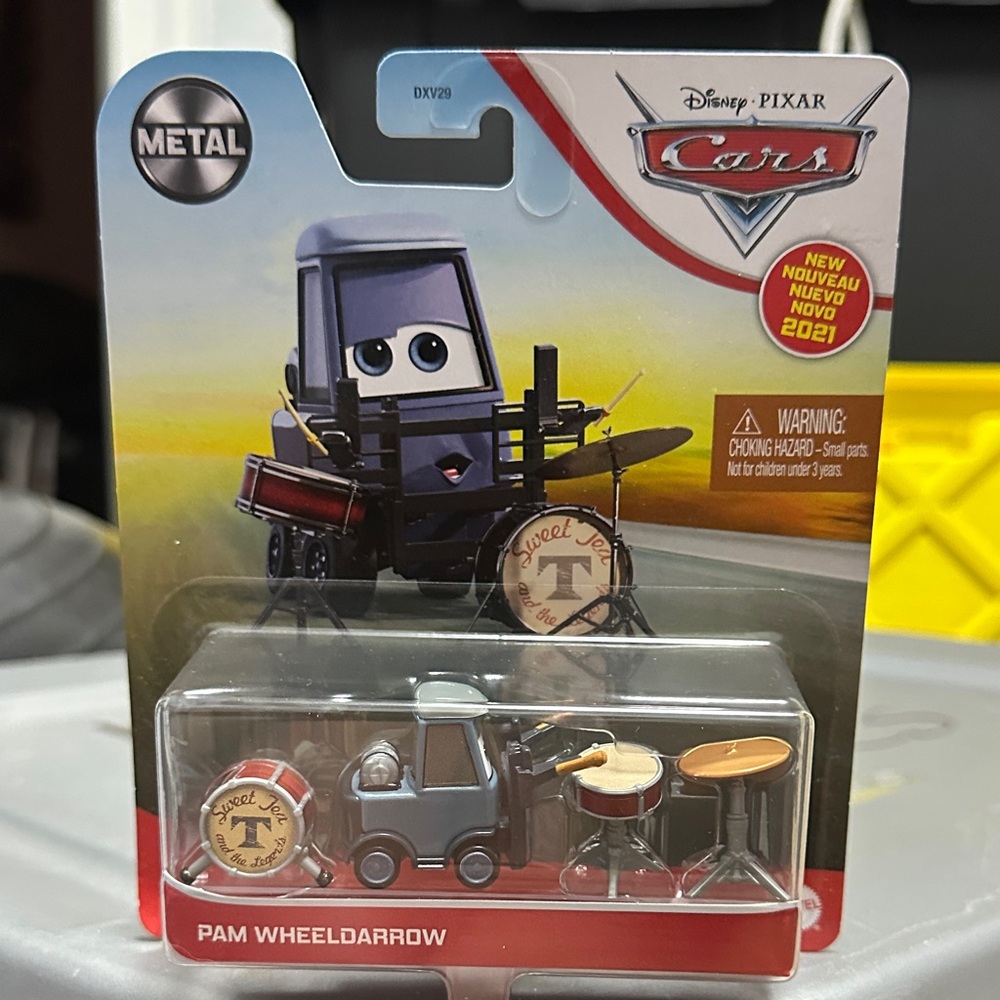 Mattel Disney Pixar Cars Pam Wheelbarrow Toy - Black and Gray